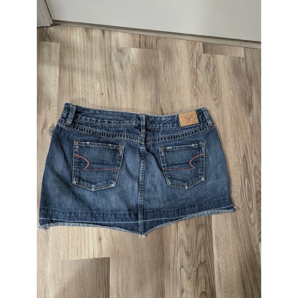 American Eagle Y2K, Womens Size 14, Denim Micro Mini Skirt, Preppy, Low Rise - Picture 4 of 5